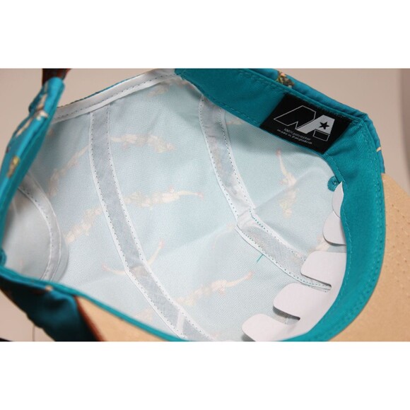 NWT MANHATTAN PROJECT ATOMIC Pinup Girl Blue w/ Brown Bill Baseball Cap One Size - Picture 4 of 4